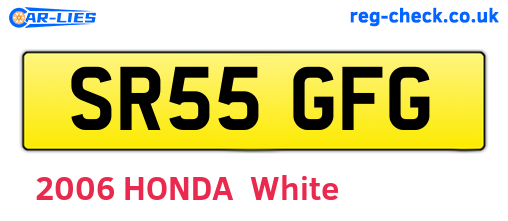SR55GFG are the vehicle registration plates.