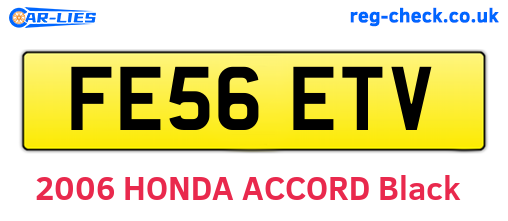 FE56ETV are the vehicle registration plates.