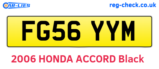 FG56YYM are the vehicle registration plates.