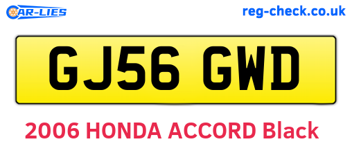 GJ56GWD are the vehicle registration plates.