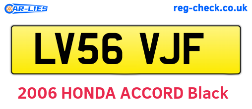 LV56VJF are the vehicle registration plates.
