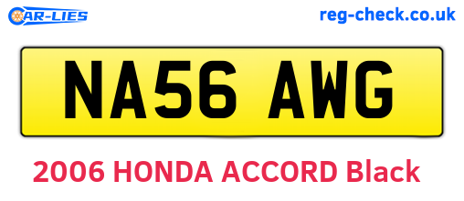 NA56AWG are the vehicle registration plates.
