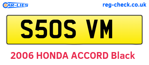 S50SVM are the vehicle registration plates.