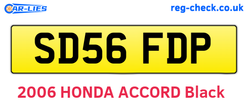 SD56FDP are the vehicle registration plates.