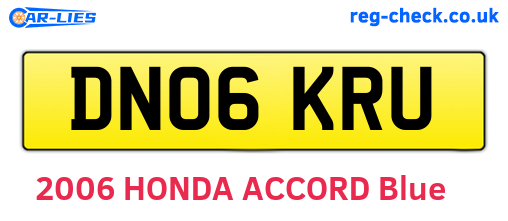 DN06KRU are the vehicle registration plates.