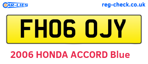 FH06OJY are the vehicle registration plates.