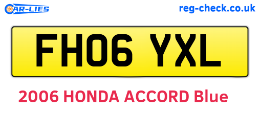 FH06YXL are the vehicle registration plates.