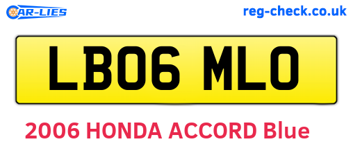 LB06MLO are the vehicle registration plates.
