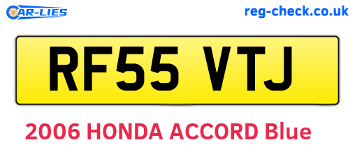 RF55VTJ are the vehicle registration plates.