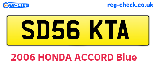 SD56KTA are the vehicle registration plates.