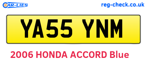 YA55YNM are the vehicle registration plates.