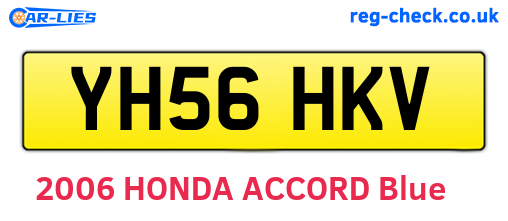 YH56HKV are the vehicle registration plates.