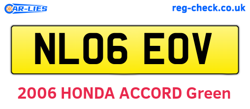 NL06EOV are the vehicle registration plates.
