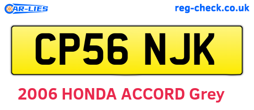 CP56NJK are the vehicle registration plates.