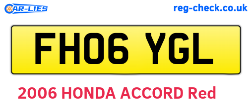 FH06YGL are the vehicle registration plates.