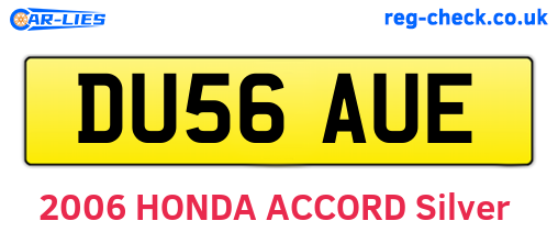 DU56AUE are the vehicle registration plates.