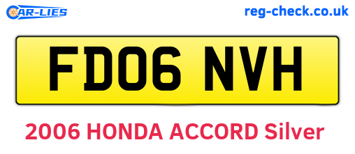 FD06NVH are the vehicle registration plates.