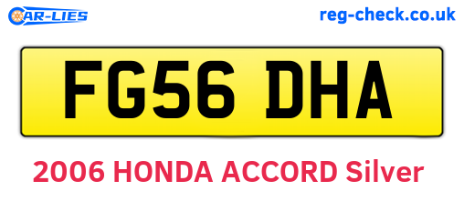 FG56DHA are the vehicle registration plates.