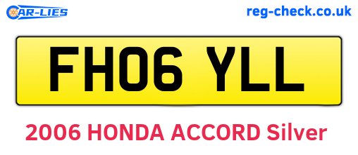 FH06YLL are the vehicle registration plates.