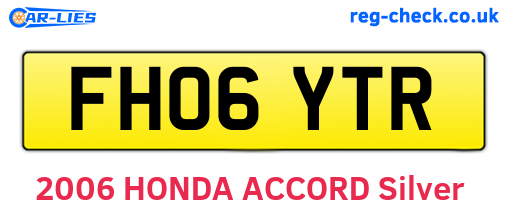 FH06YTR are the vehicle registration plates.