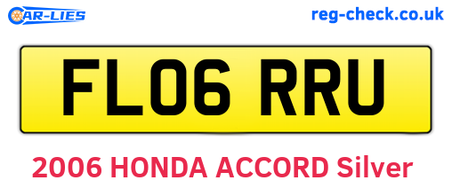 FL06RRU are the vehicle registration plates.