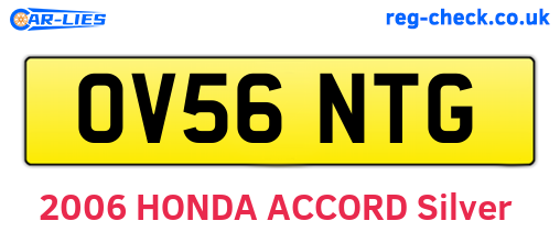OV56NTG are the vehicle registration plates.