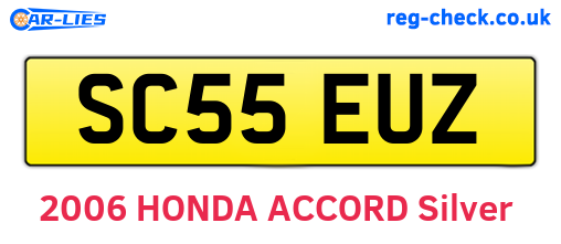 SC55EUZ are the vehicle registration plates.