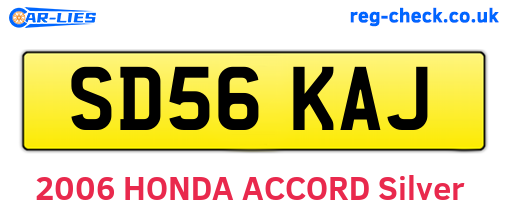 SD56KAJ are the vehicle registration plates.