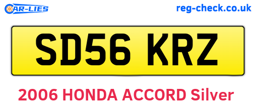 SD56KRZ are the vehicle registration plates.