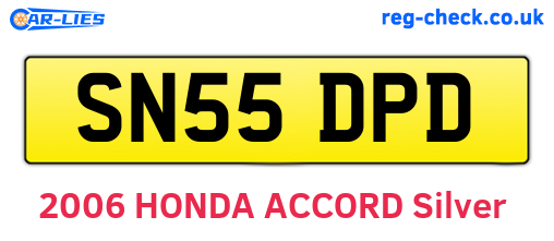 SN55DPD are the vehicle registration plates.