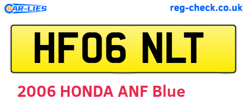 HF06NLT are the vehicle registration plates.