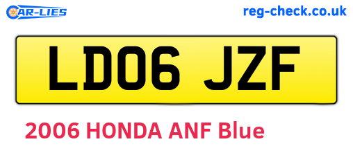 LD06JZF are the vehicle registration plates.