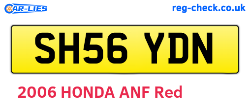 SH56YDN are the vehicle registration plates.