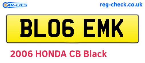 BL06EMK are the vehicle registration plates.