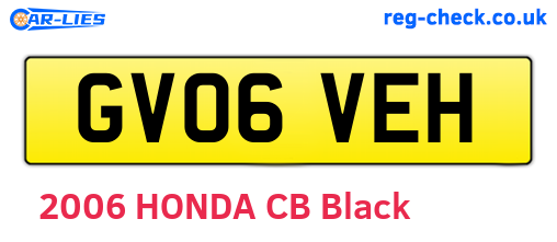 GV06VEH are the vehicle registration plates.