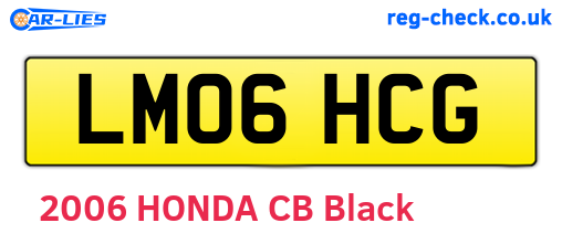 LM06HCG are the vehicle registration plates.