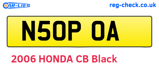 N50POA are the vehicle registration plates.