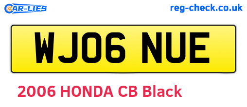 WJ06NUE are the vehicle registration plates.