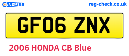 GF06ZNX are the vehicle registration plates.