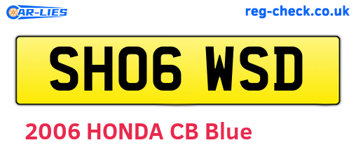 SH06WSD are the vehicle registration plates.