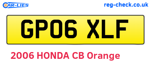 GP06XLF are the vehicle registration plates.
