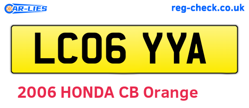 LC06YYA are the vehicle registration plates.