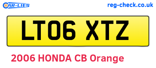 LT06XTZ are the vehicle registration plates.