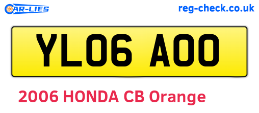 YL06AOO are the vehicle registration plates.