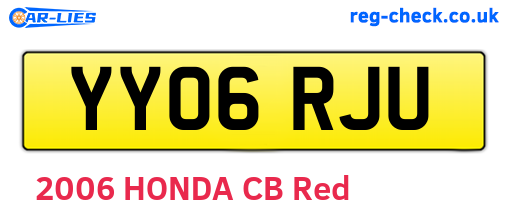 YY06RJU are the vehicle registration plates.
