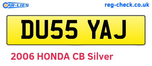 DU55YAJ are the vehicle registration plates.