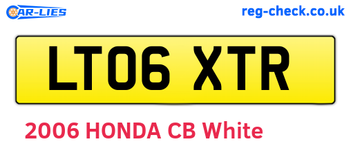 LT06XTR are the vehicle registration plates.