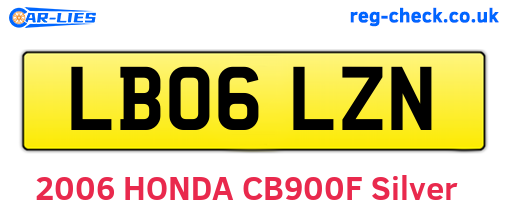 LB06LZN are the vehicle registration plates.