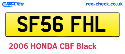 SF56FHL are the vehicle registration plates.