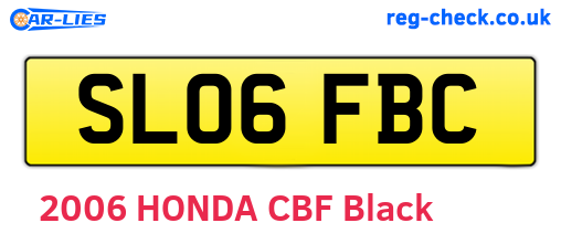 SL06FBC are the vehicle registration plates.